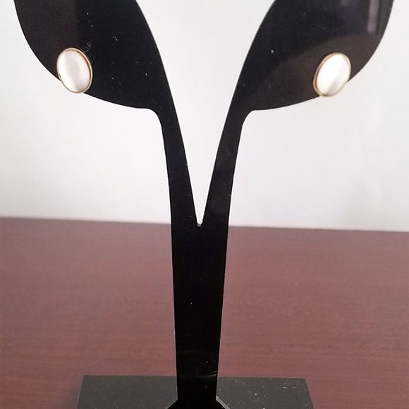 STAR QUARTZ gray sterling silver EARRINGS 6x8mm - Picture 8 of 9